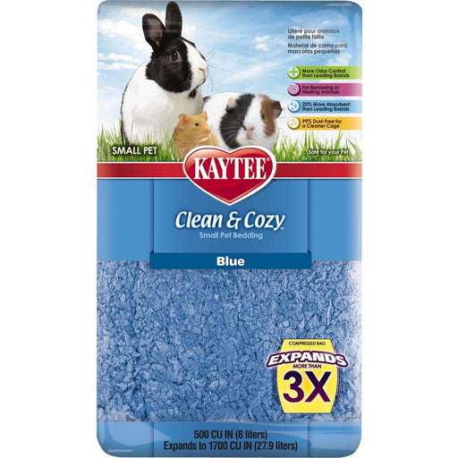 Kaytee Clean & Cozy Blue Bedding Blue 1ea/24.6 l - Petsplace.store