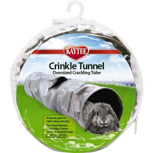 Kaytee Crinkle Tunnel Silver 1ea - Petsplace.store