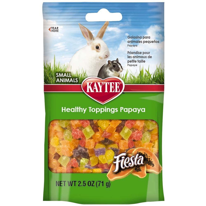 Kaytee Healthy Toppings Papaya Treat for Small Animals 1ea/2.5 oz - Petsplace.store