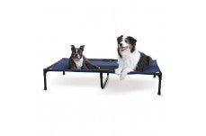 K&H Pet Products Original Pet Cot Elevated Dog Bed Blue/Black 1ea/XL 32 X 50 X 9 in - Petsplace.store