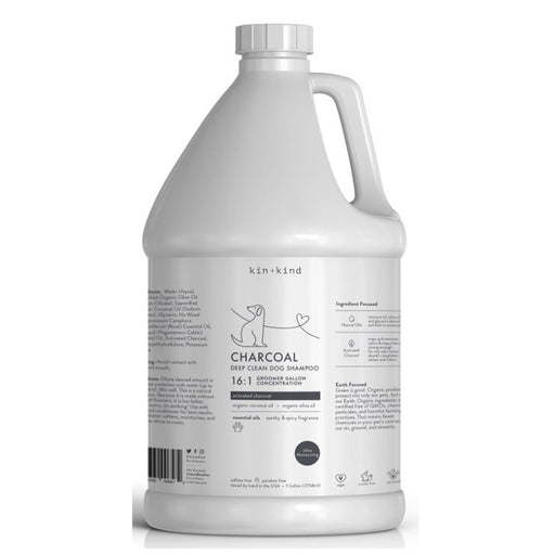 **Kin+Kind Groomer Gallon Charcoal 128oz. 16:1 Dilution - Petsplace.store