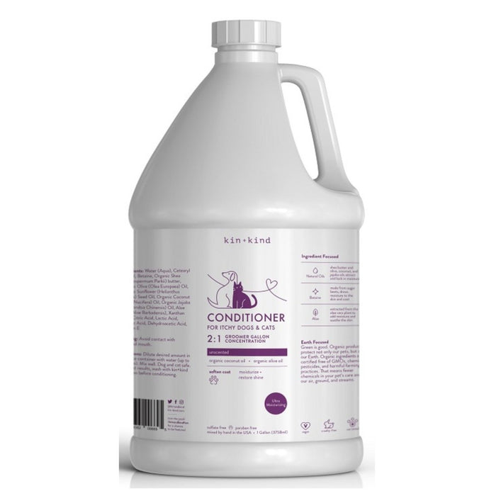 **Kin+Kind Groomer Gallon Conditioner Moisturize 128oz. 2:1 Dilution - Petsplace.store