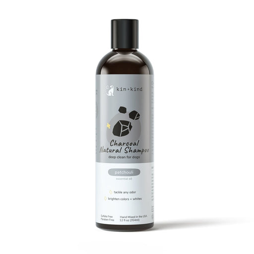 **Kin+Kind Shampoo Charcoal 12oz. Patchouli - Petsplace.store