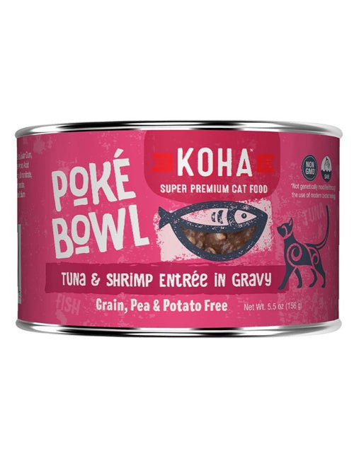 Koha Cat Grain Free Pok Tuna and Shrimp 5.5oz.(Case of 24) - Petsplace.store