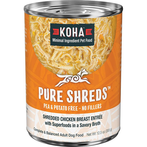 Koha Dog Grain Free Shredded Chicken 12.5oz. (Case of 12) - Petsplace.store