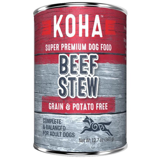 Koha Dog Grain Free Stew Beef 12.7oz. (Case of 12) - Petsplace.store