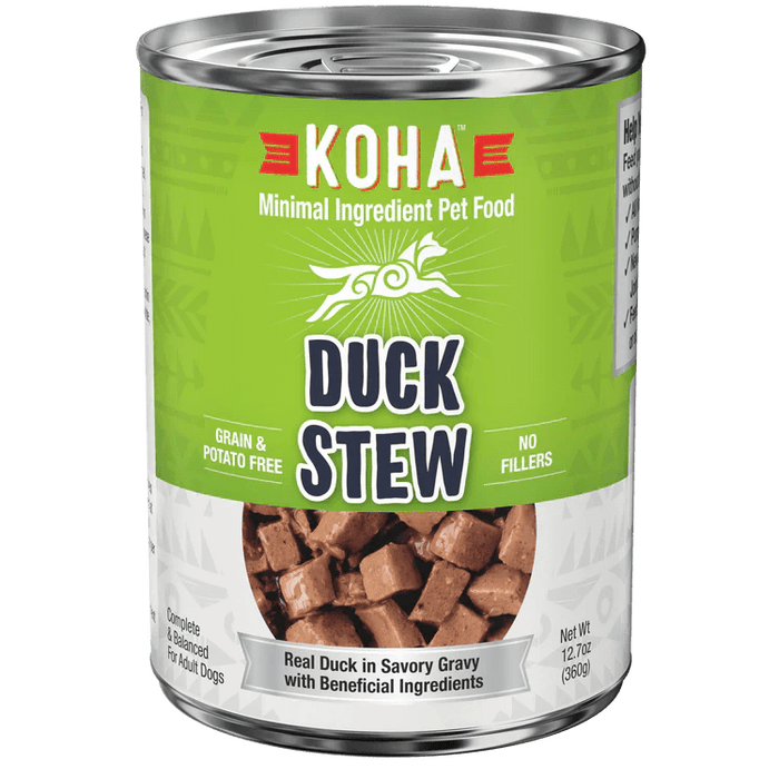 Koha Dog Grain Free Stew Duck 12.7oz. (Case of 12) - Petsplace.store