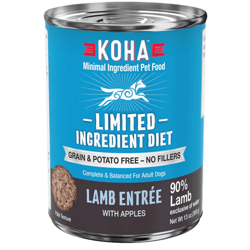 Koha Dog Limited Ingredient Grain Free 90% Lamb 13oz. (Case of 12) - Petsplace.store