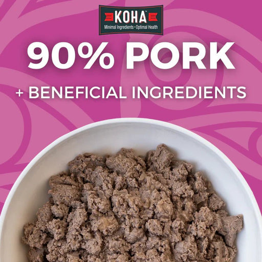 Koha Dog Limited Ingredient Grain Free 90% Pork 13oz. (Case of 12) - Petsplace.store