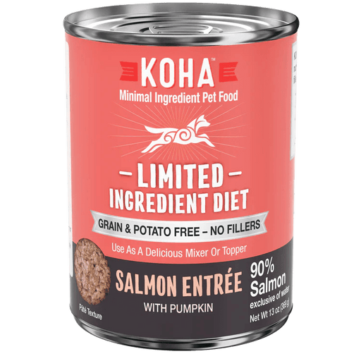 Koha Dog Limited Ingredient Grain Free 90% Salmon 13oz. (Case of 12) - Petsplace.store