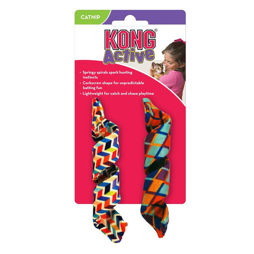 KONG Active Curlz Catnip Toy Assorted 1ea/One Size, 2 pk - Petsplace.store