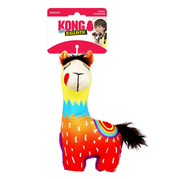 KONG Ballistic Vibez Llamas Dog Toy Assorted 1ea/SM/MD - Petsplace.store