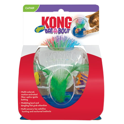 KONG Bat - A - Bout Glow Aquarium Cat Toy 1ea/MD - Petsplace.store