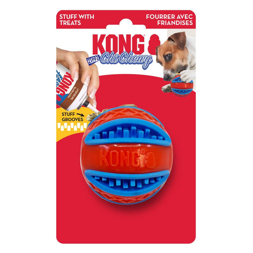 KONG ChiChewy Zippz Dog Toy Ball 1ea/LG - Petsplace.store