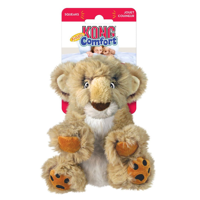 KONG Comfort Kiddos Lion Dog Toy Tan 1ea/XS - Petsplace.store