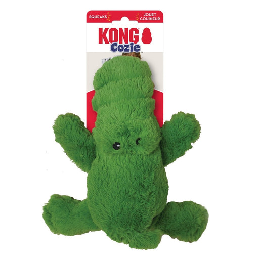 KONG Cozie Ali Alligator Plush Dog Toy Green 1ea/MD - Petsplace.store