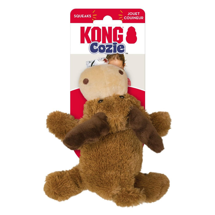 KONG Cozie Marvin Moose Plush Dog Toy Brown 1ea/SM - Petsplace.store