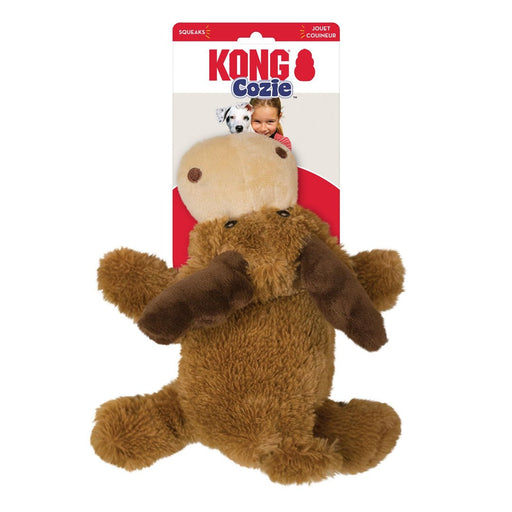 KONG Cozie Marvin Moose Plush Dog Toy Brown 1ea/XL - Petsplace.store