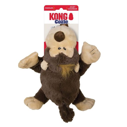 KONG Cozie Spunky Monkey Plush Dog Toy Brown 1ea/MD - Petsplace.store