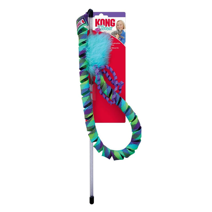 KONG Curlz Teaser Cat Toy Blue 1ea/One Size - Petsplace.store