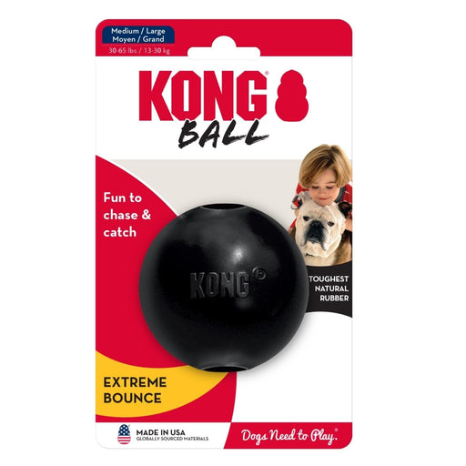 KONG Extreme Ball Dog Toy Black 1ea/MD/LG - Petsplace.store