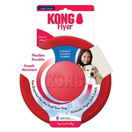 KONG Flyer Dog Toy Red 1ea/LG - Petsplace.store