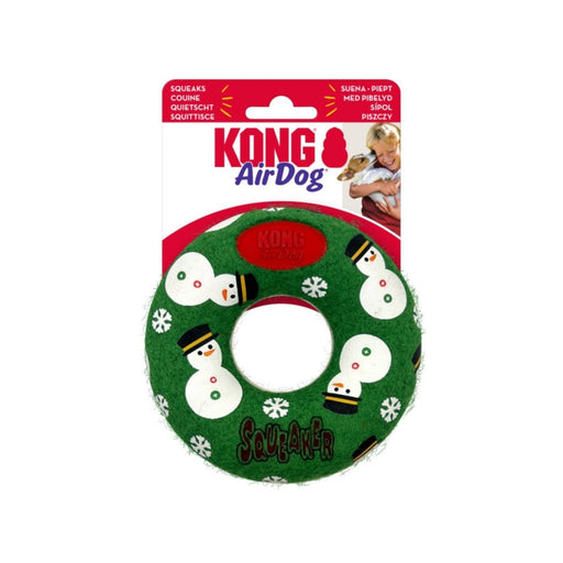 KONG Holiday AirDogs Donut Squeaker Dog Toy 1ea/MD - Petsplace.store