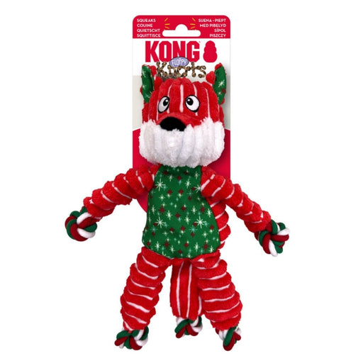 KONG Holiday Floppy Knots Fox Dog Toy 1ea/SM/MD - Petsplace.store