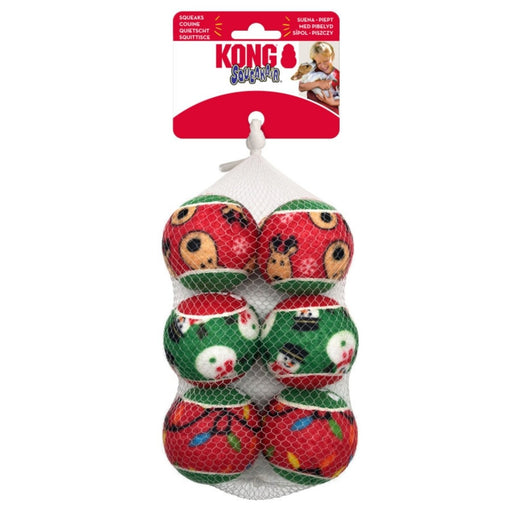 KONG Holiday SqueakAirs Dog Toy Balls 1ea/MD, 6 pk - Petsplace.store