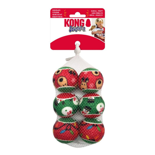 KONG Holiday SqueakAirs Dog Toy Balls 1ea/SM, 6 pk - Petsplace.store