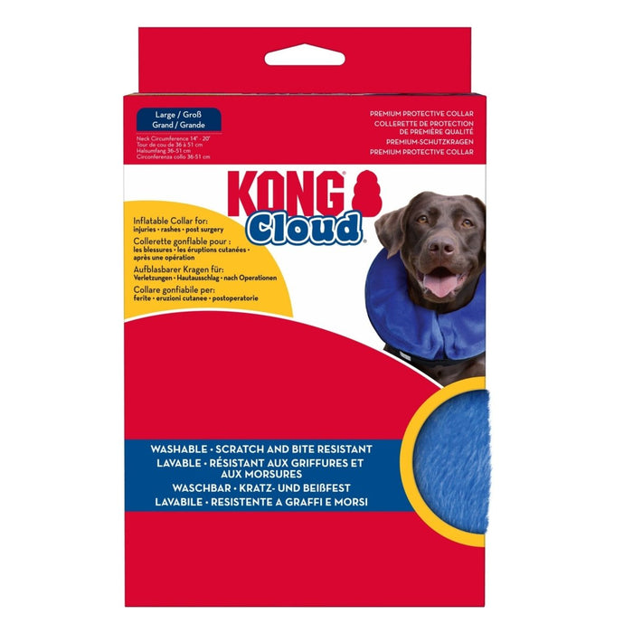 KONG Inflatable E - Collar Blue 1ea/LG - Petsplace.store