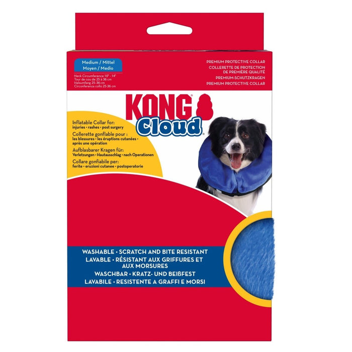 KONG Inflatable E - Collar Blue 1ea/MD - Petsplace.store