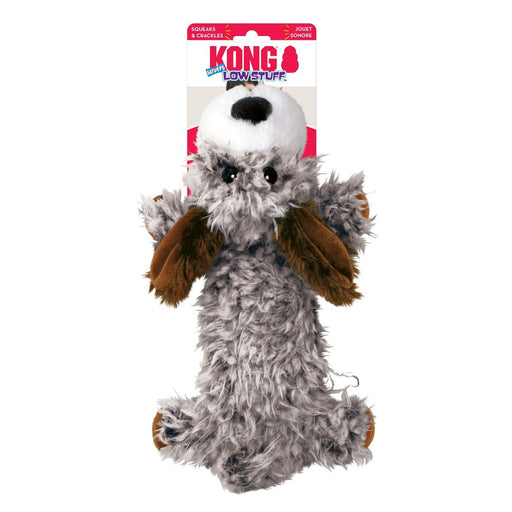 KONG Low Stuff Scruffs Plush Dog Toy Dark Brown 1ea/LG - Petsplace.store