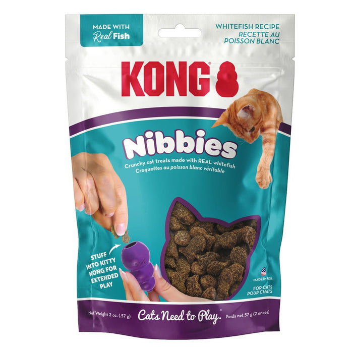 KONG Nibbies Cat Treats Whitefish 1ea/2 oz - Petsplace.store