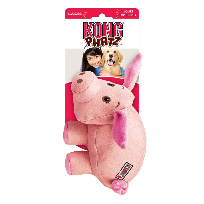 KONG Phatz Dog Toy Pig Pink 1ea/MD - Petsplace.store