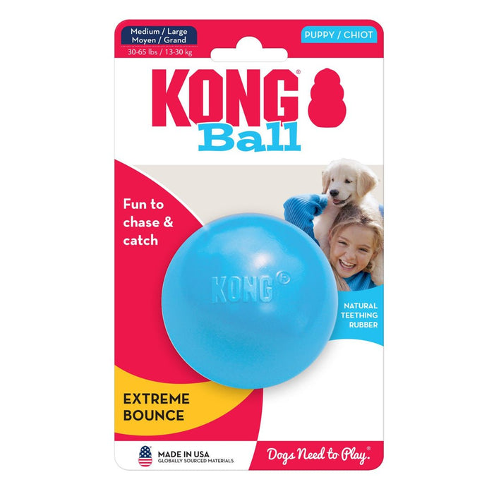 KONG Puppy Ball with Hole Dog Toy Assorted 1ea/MD/LG - Petsplace.store