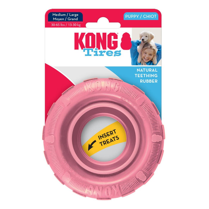 KONG Puppy Tires Dog Toy Assorted 1ea/MD/LG - Petsplace.store