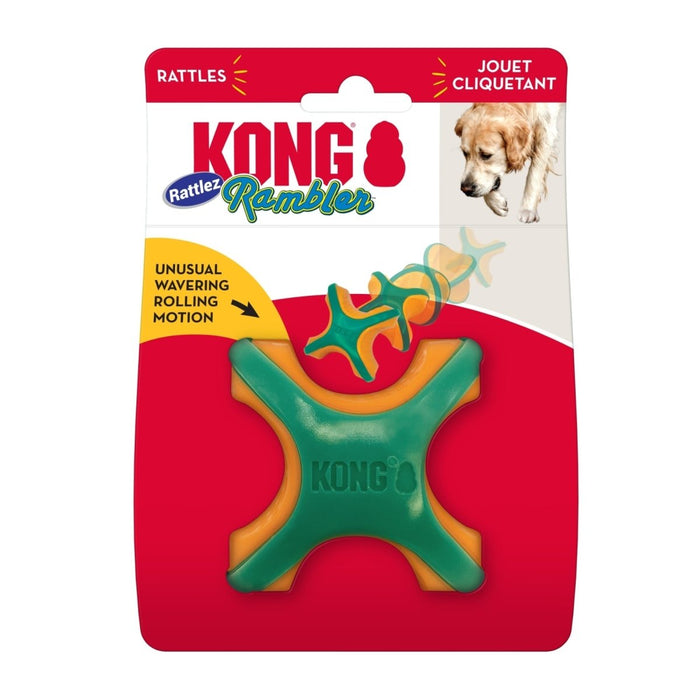 KONG Rambler Rattlez Dog Toy X - Ball, LG (2 pack) - Petsplace.store