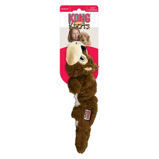 KONG Scrunch Knots Squirrel Dog Toy Brown 1ea/SM/MD - Petsplace.store