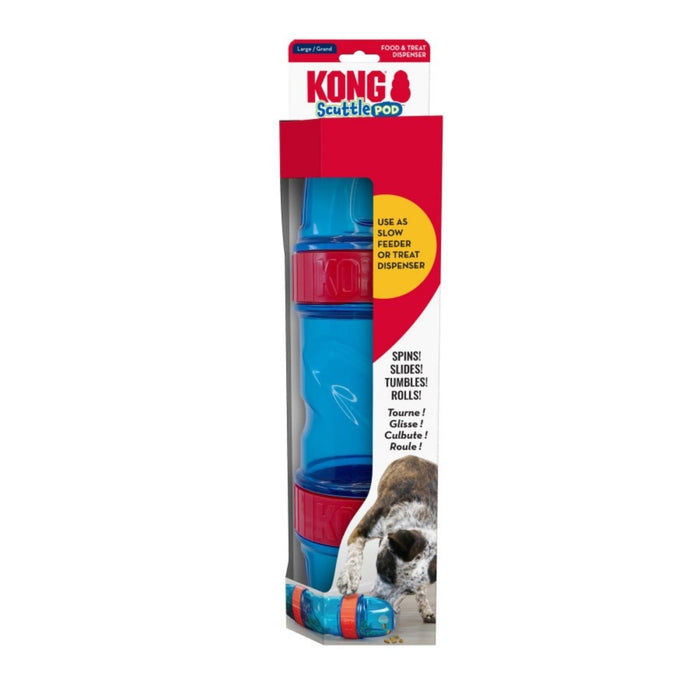 KONG Scuttle Pod Treat Dispenser Dog Toy 1ea/LG - Petsplace.store