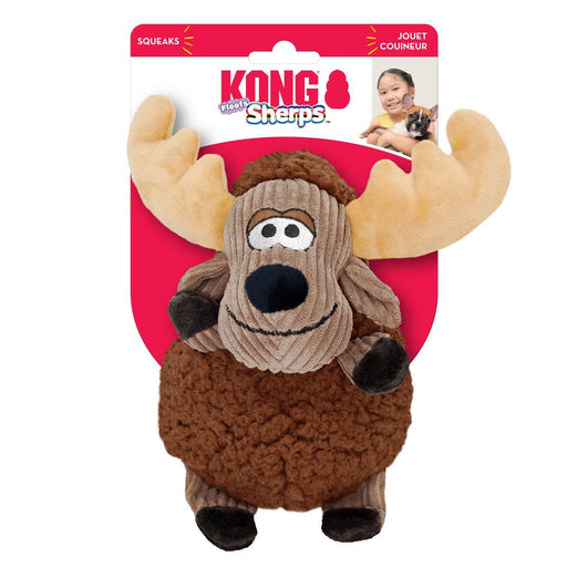 KONG Sherps Floofs Moose Plush SqueakDog Toy 1ea/MD - Petsplace.store