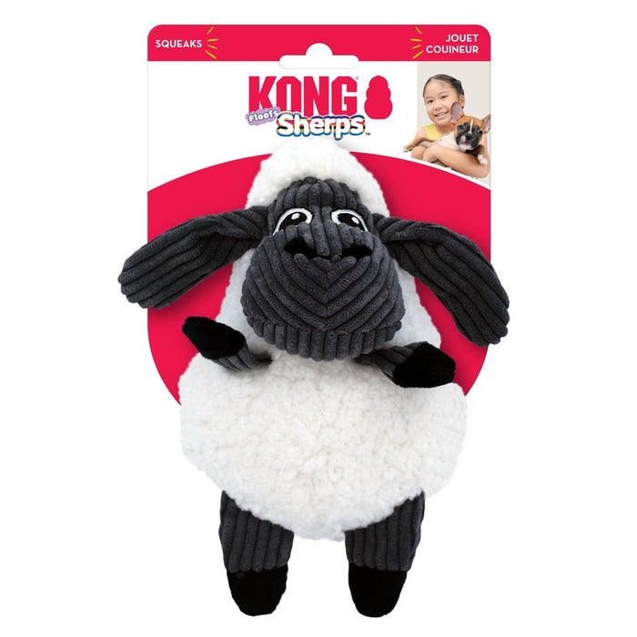 KONG Sherps Floofs Sheep Plush Squeak Dog Toy 1ea/MD - Petsplace.store