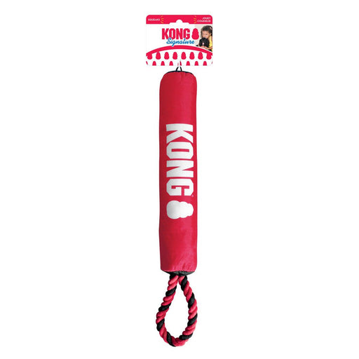 KONG Signature Stick with Rope Dog Toy Red 1ea/MD - Petsplace.store