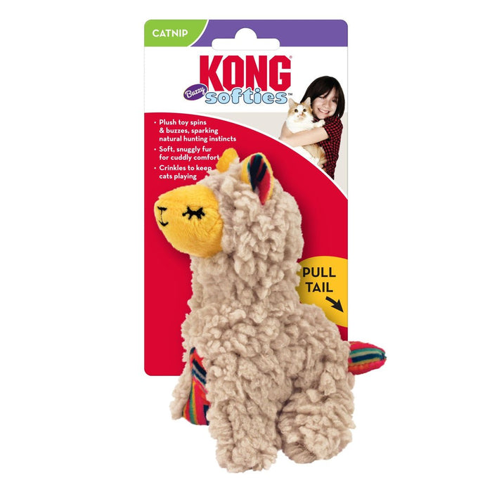 KONG Softies Buzzy Llama Catnip Toy Beige 1ea/One Size - Petsplace.store