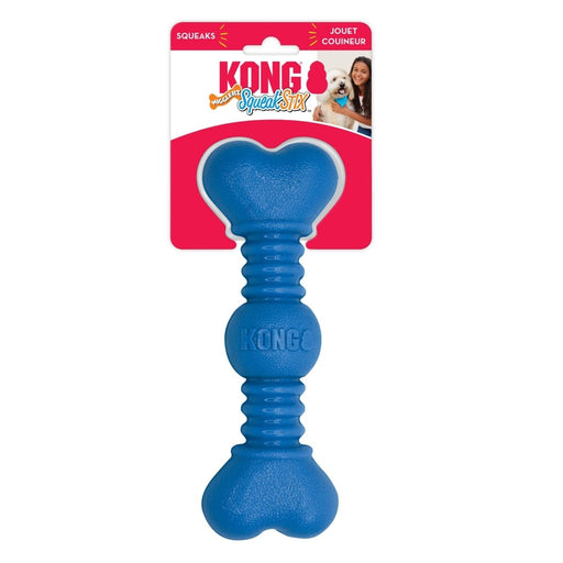 KONG SqueakStix Wigglerz Dog Toy Blue MD (2 pack) - Petsplace.store