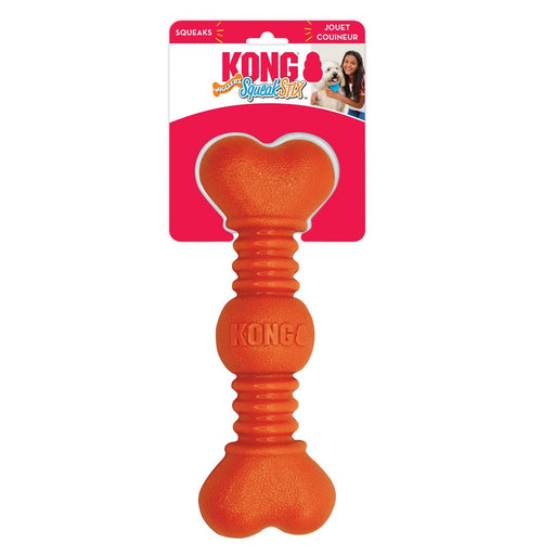 KONG SqueakStix Wigglerz Dog Toy Orange LG (2 pack) - Petsplace.store