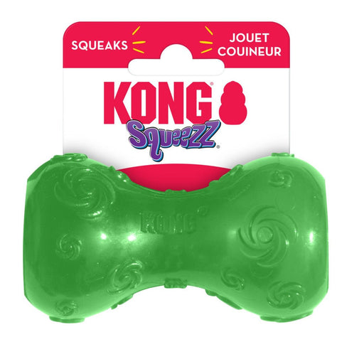 KONG Squeezz Dumbbell Dog Toy Assorted 1ea/SM - Petsplace.store