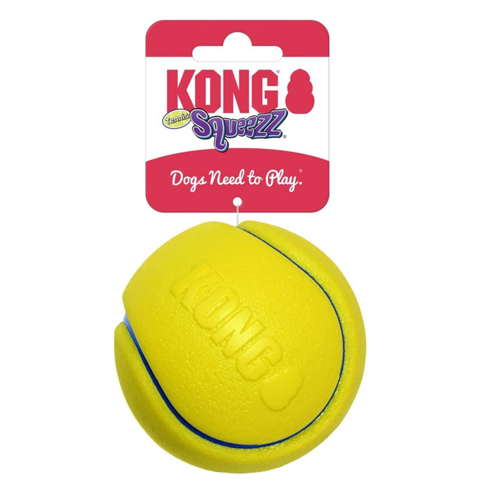 KONG Squeezz Tennis Ball Dog Toy 1ea/MD - Petsplace.store