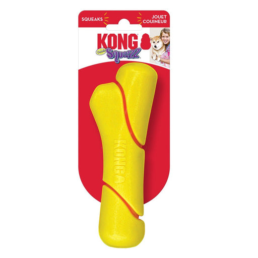 KONG Squeezz Tennis Stick Dog Toy Yellow 1ea/MD - Petsplace.store