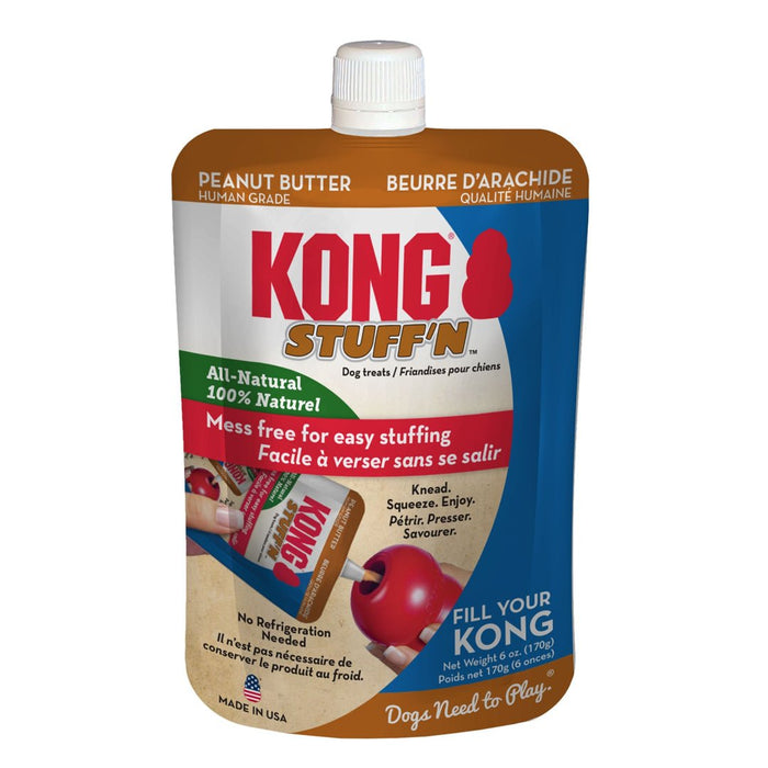 KONG Stuff'N Dog Treat Paste Pouch Peanut Butter 1ea/6 oz - Petsplace.store